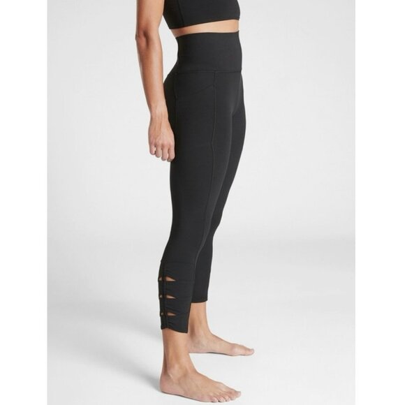 Athleta Salutation Stash Pocket II Cinch 7/8 Tight Black XS High Rise - Picture 5 of 10